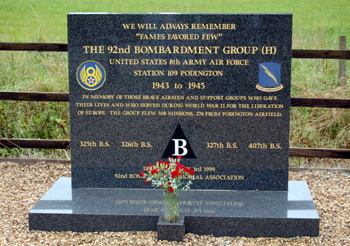 92nd Bombardment Group memorial at Hinwick September 2008